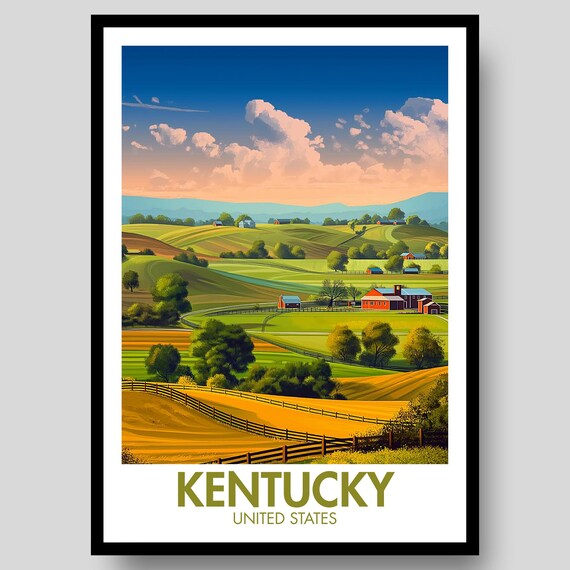 Kentucky Poster Print, Louisville Landscape