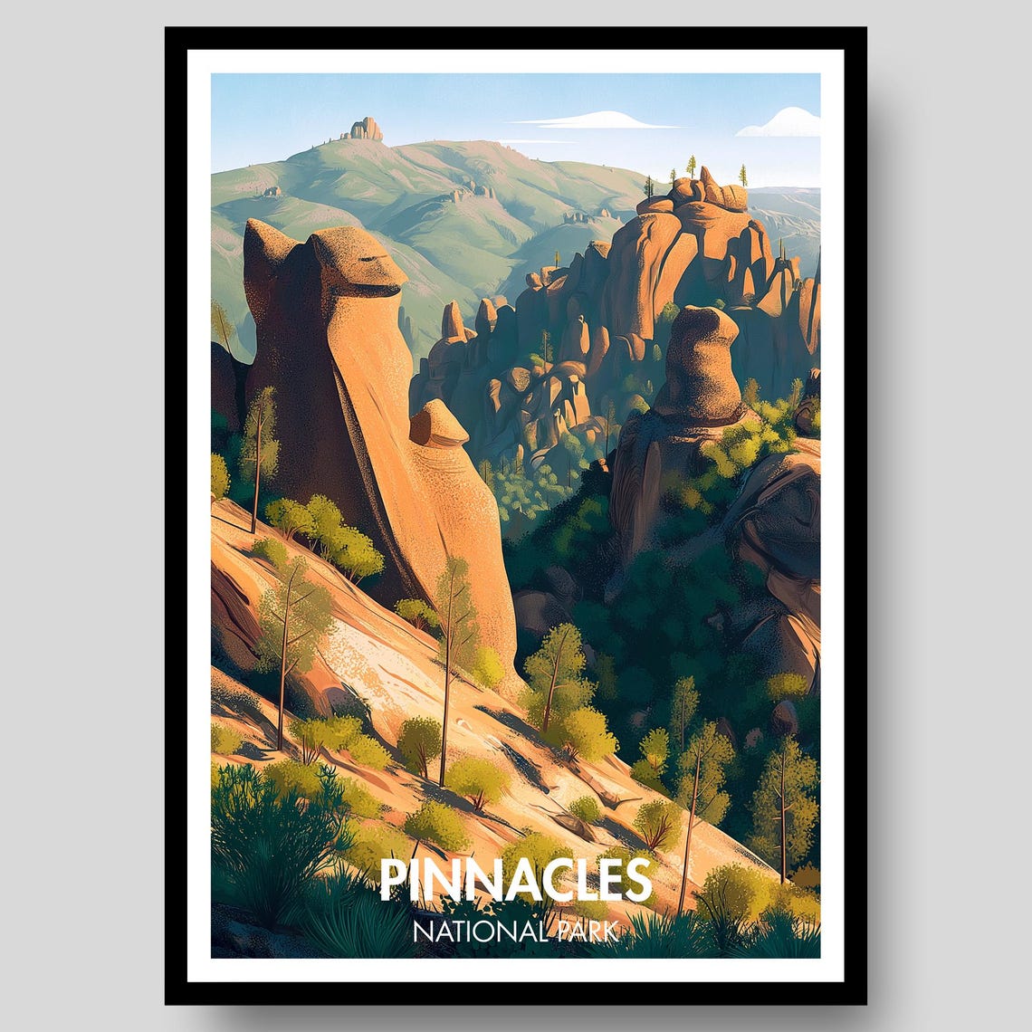 Pinnacles National Park Travel Poster