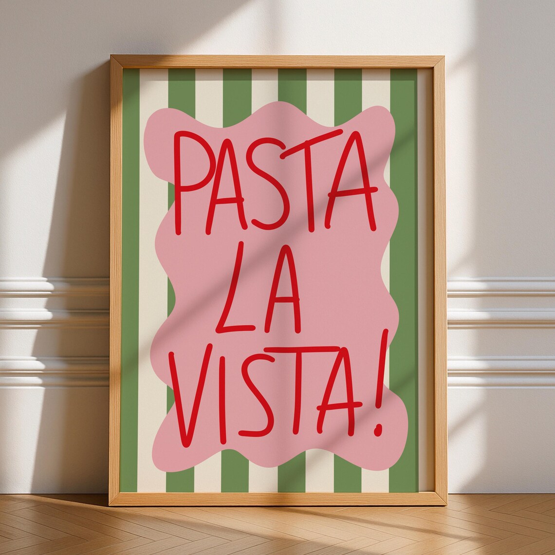 Pasta La Vista Bold Funky Kitchen Poster