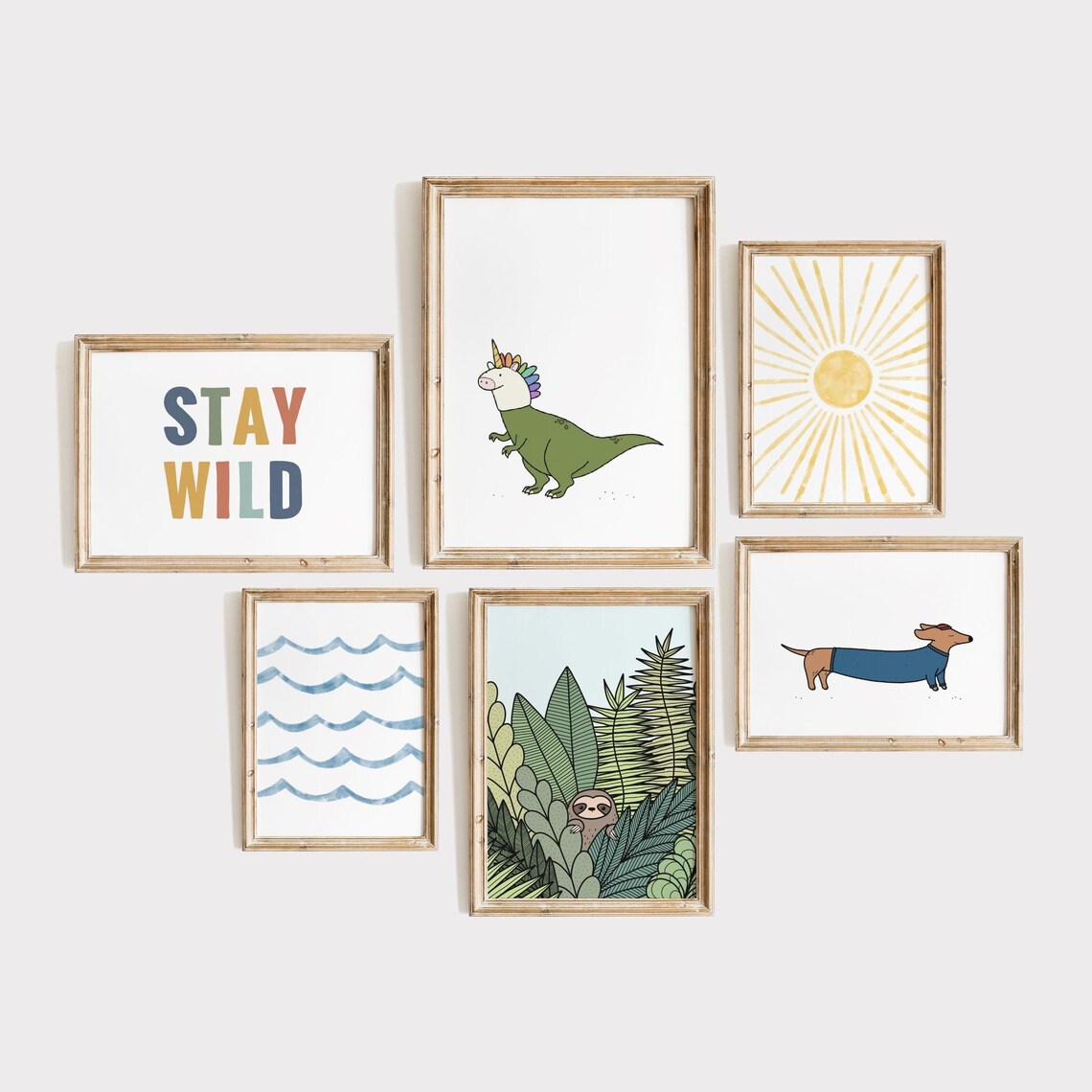 Weiner Dog Kids Room Art Print, Jungle Sunset Quotes - Image 4
