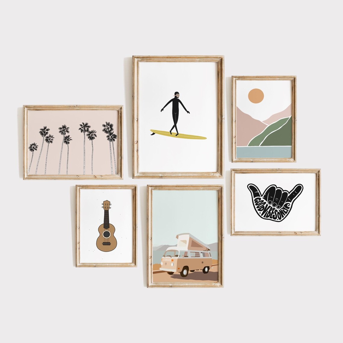 Van Life Surfing Artwork, Beach House Decor - Image 4