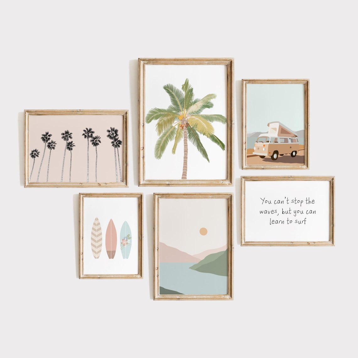 Solitary Palm Tree Tropical Beach Minimalist Coastal Wall Art - Image 4