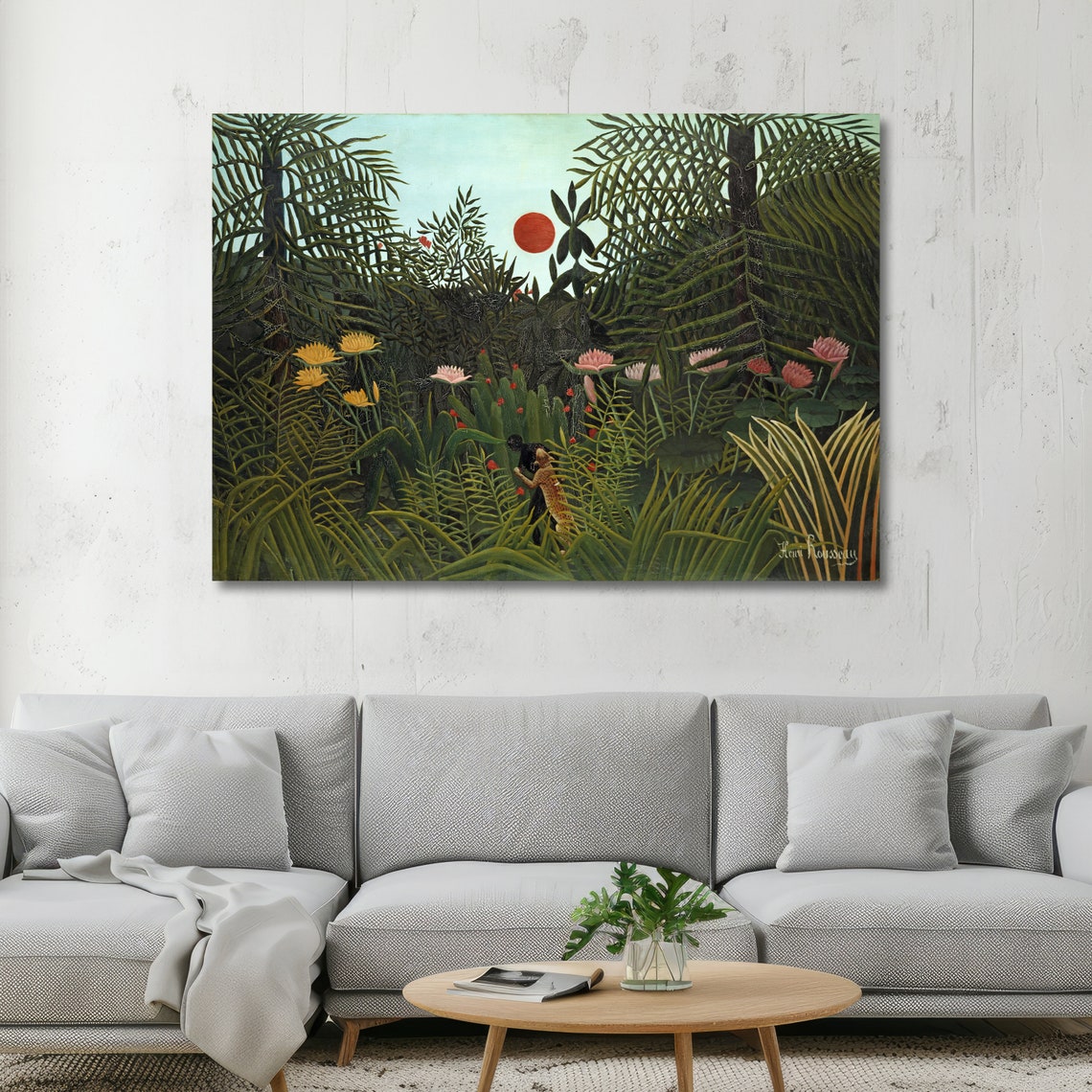 Rousseau The Snake Charmer Night Jungle Pink Moon Exotic Art Poster - Image 5