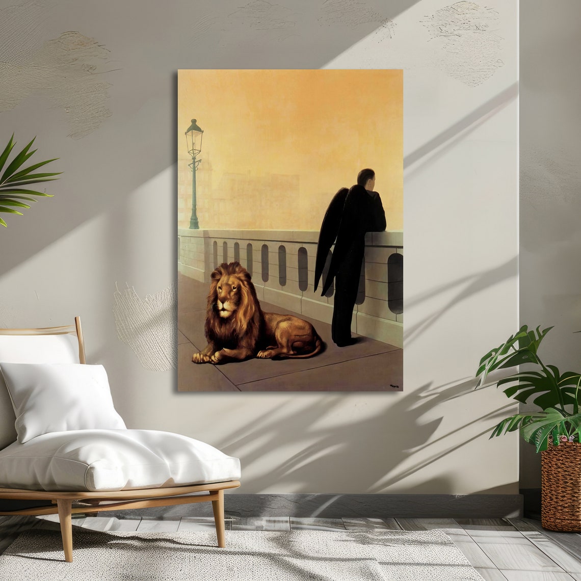 The Black Angel Winged Man and Lion on the Golden Bridge Poster - Image 5