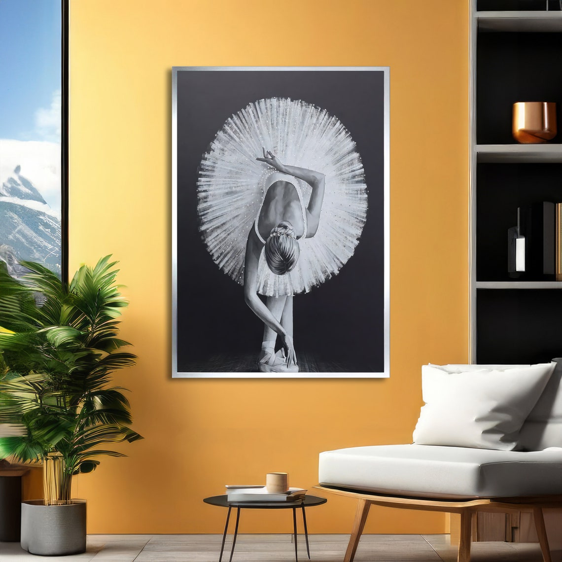 Elegant Ballerina Art Black And White Ballet Print Graceful Dance Wall Decor Wall Art Design Ready To Hang Decoration - Image 4