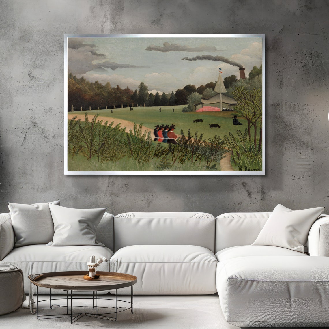 Rousseau Rendezvous in the Forest Clearing with Tent Scene Poster - Image 2