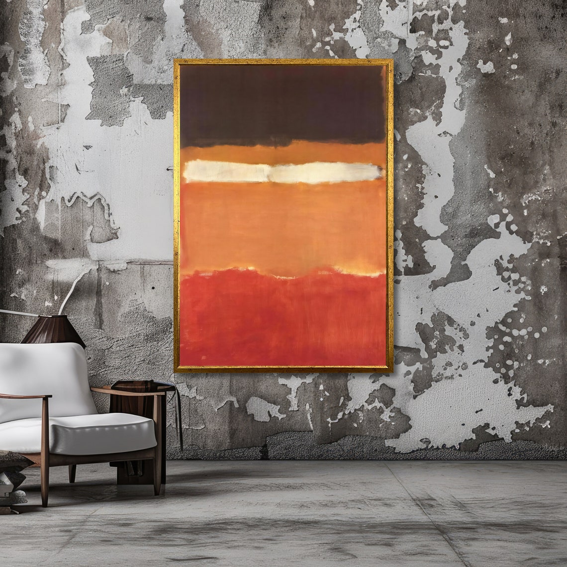 Sunset Bliss Abstract Rothko Inspired Art Warm Tones Wall Decor Ready To Hang - Image 2