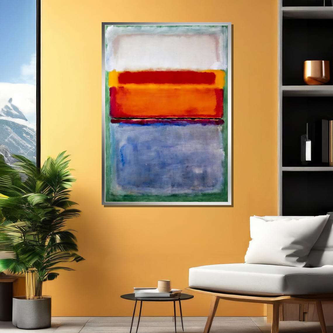 Rothko-Inspired Abstract Color Field in Orange Blue and Green Poster - Image 4