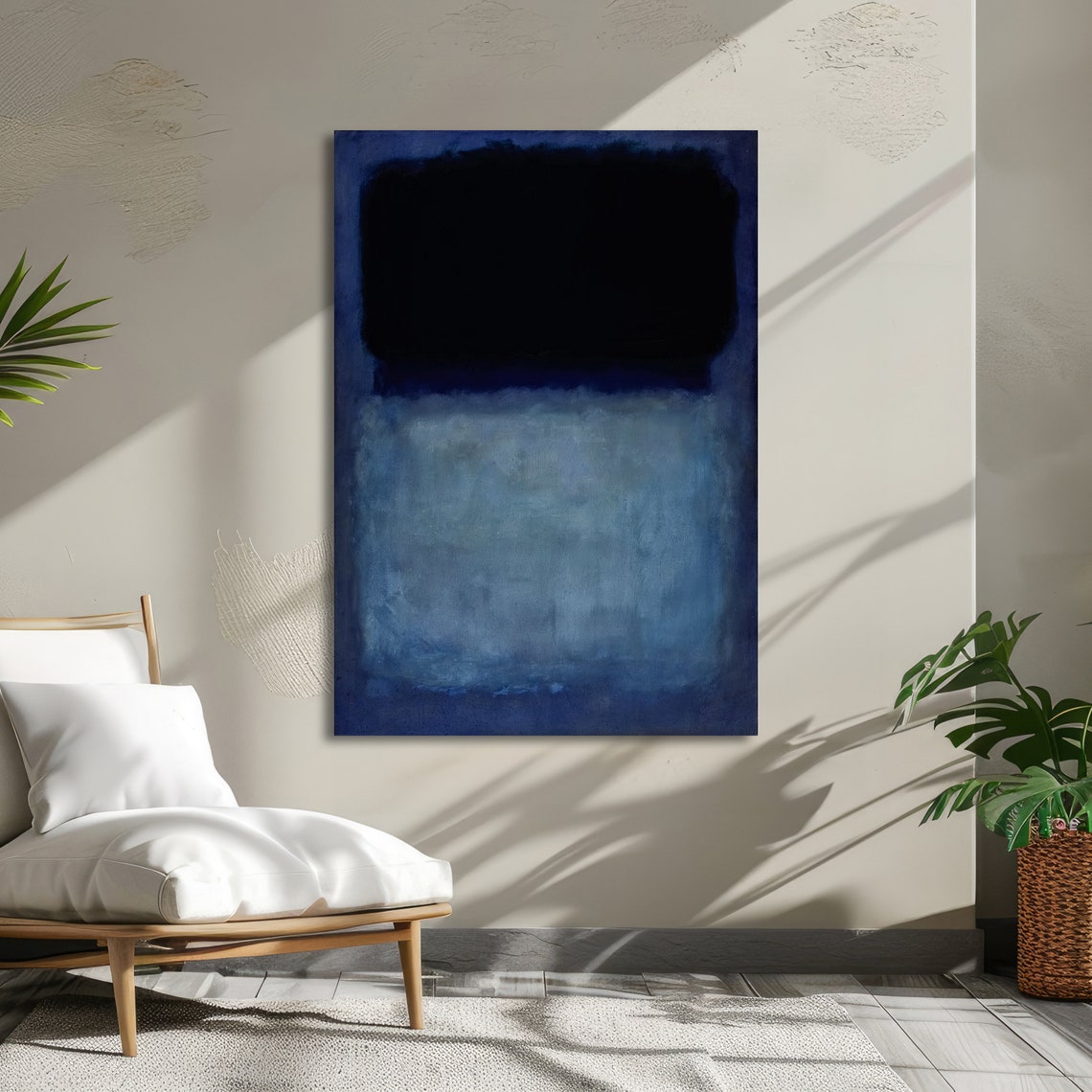 Deep Indigo Night Blue Rothko Style Abstract Color Field Poster - Image 5