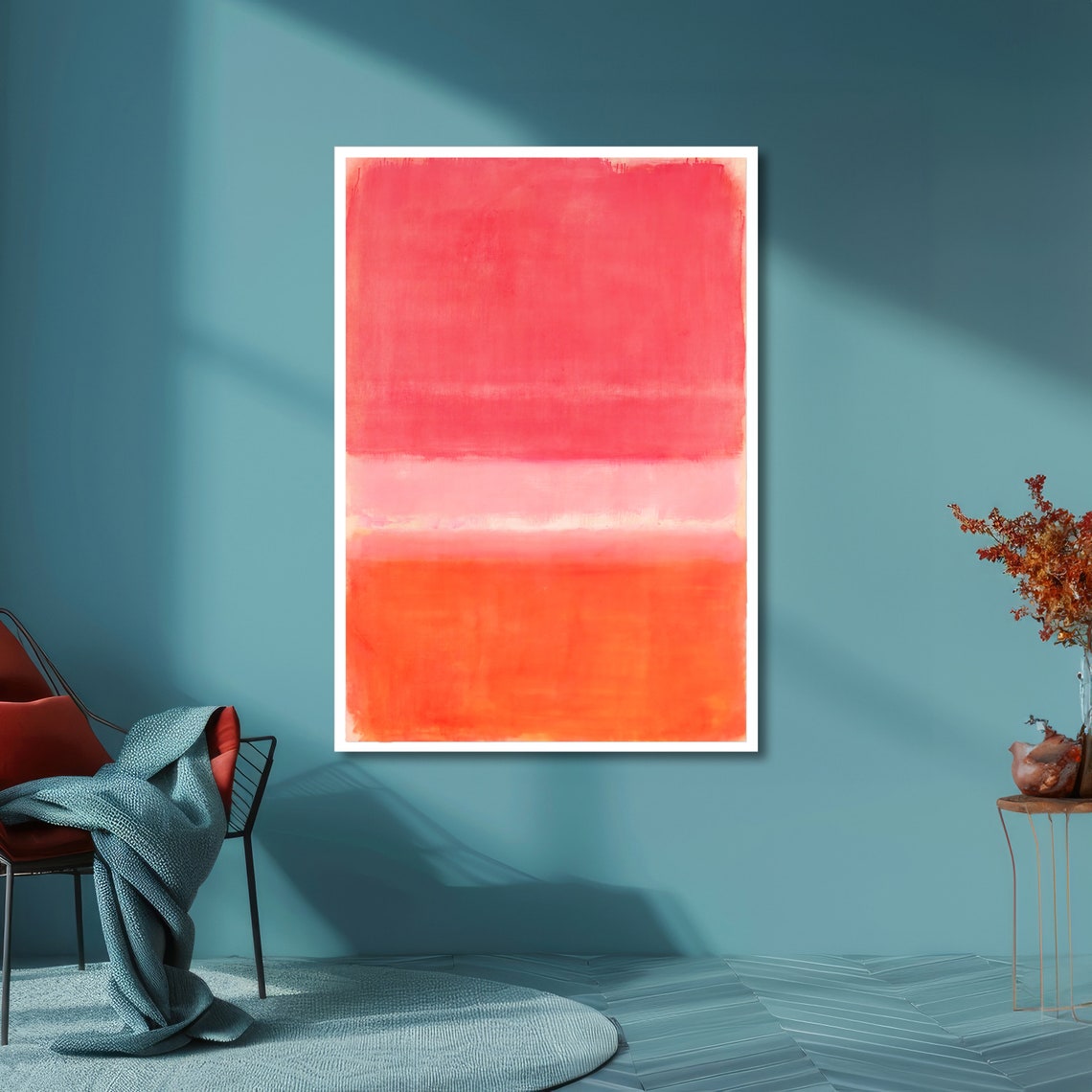 Passionate Sunset Rothko Inspired Abstract Ready To Hang Art - Image 6