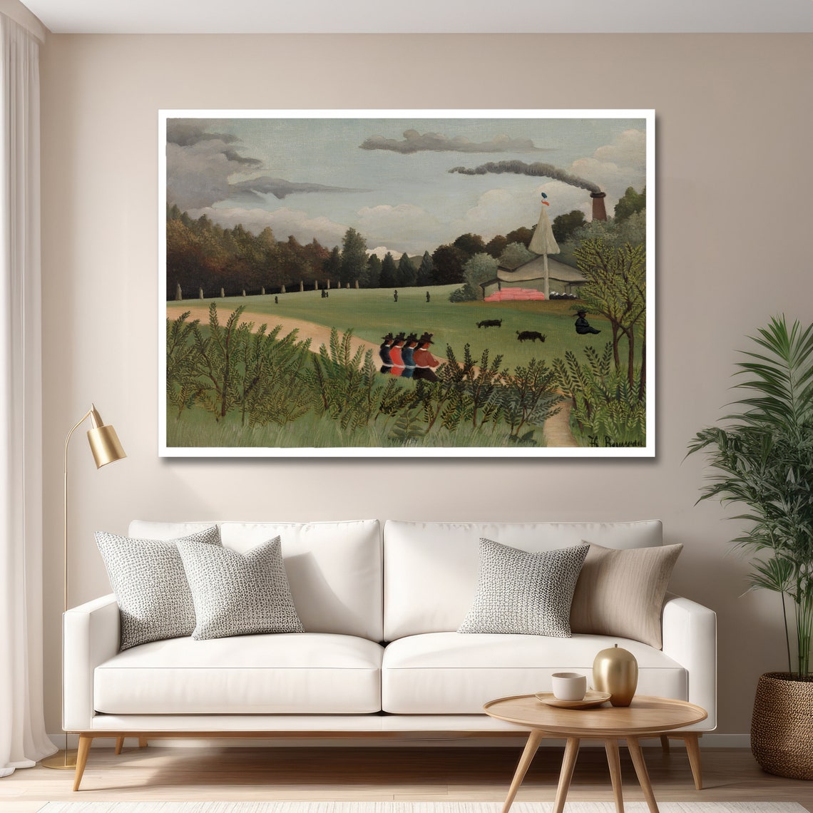 Rendezvous In The Forest Rousseau Art Print Primitivism Masterpiece Ready To Hang Decoration - Image 6