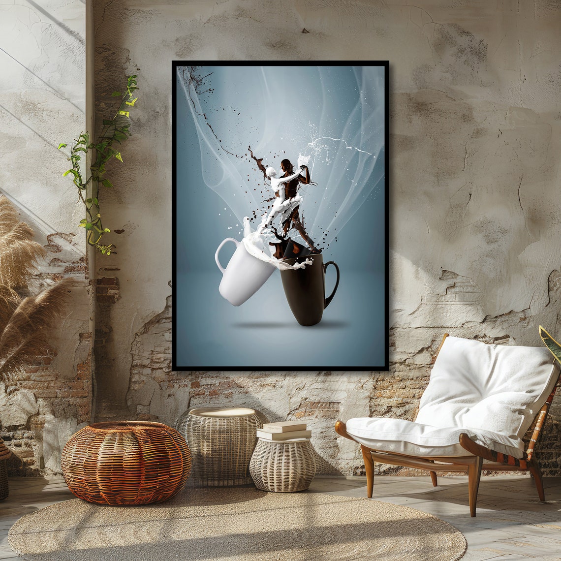 Milk and Chocolate Splash Dance Coffee Lovers Kitchen Poster - Image 4
