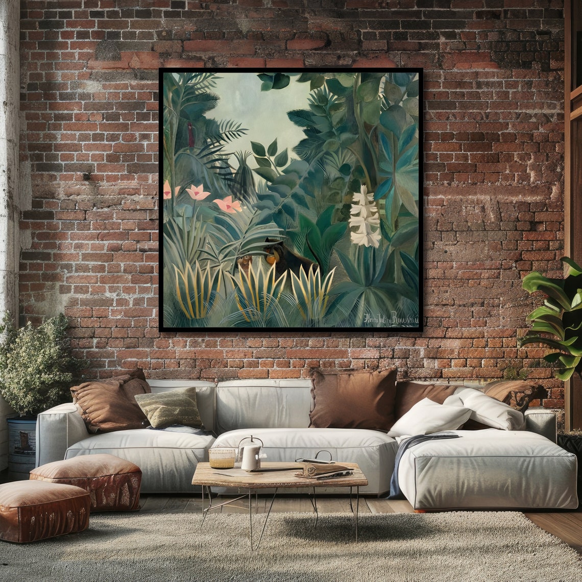 The Equatorial Jungle Rousseau Art Print Primitivism Masterpiece Ready To Hang Decoration - Image 6