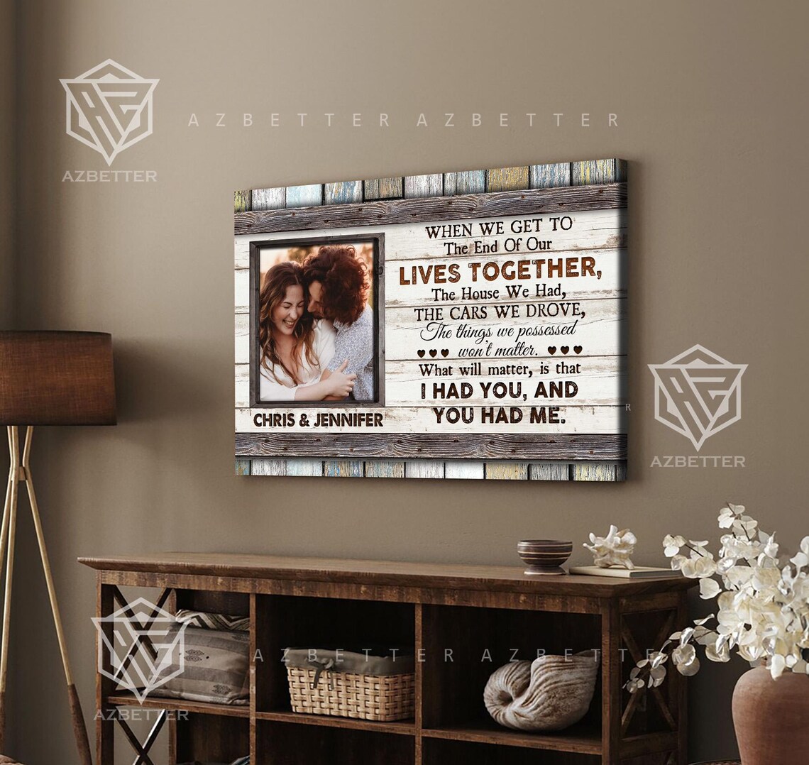 Personalized Couple Valentine Love Bedroom Art Print - Image 3