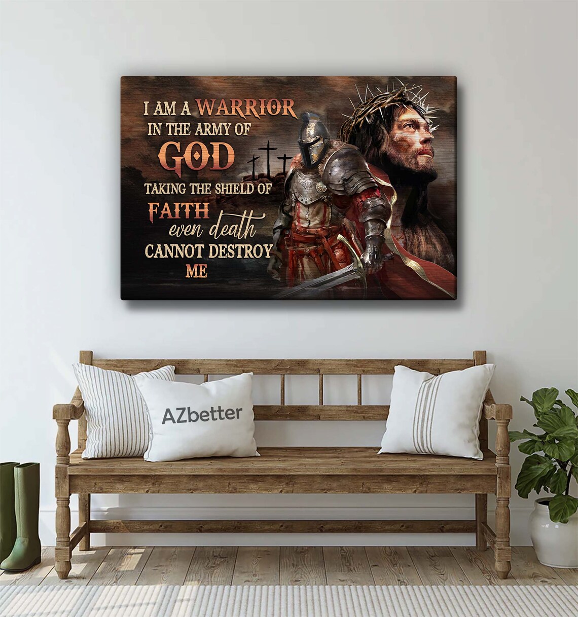 I Am a Warrior in the Army of God Shield of Faith Knight Poster - Image 5