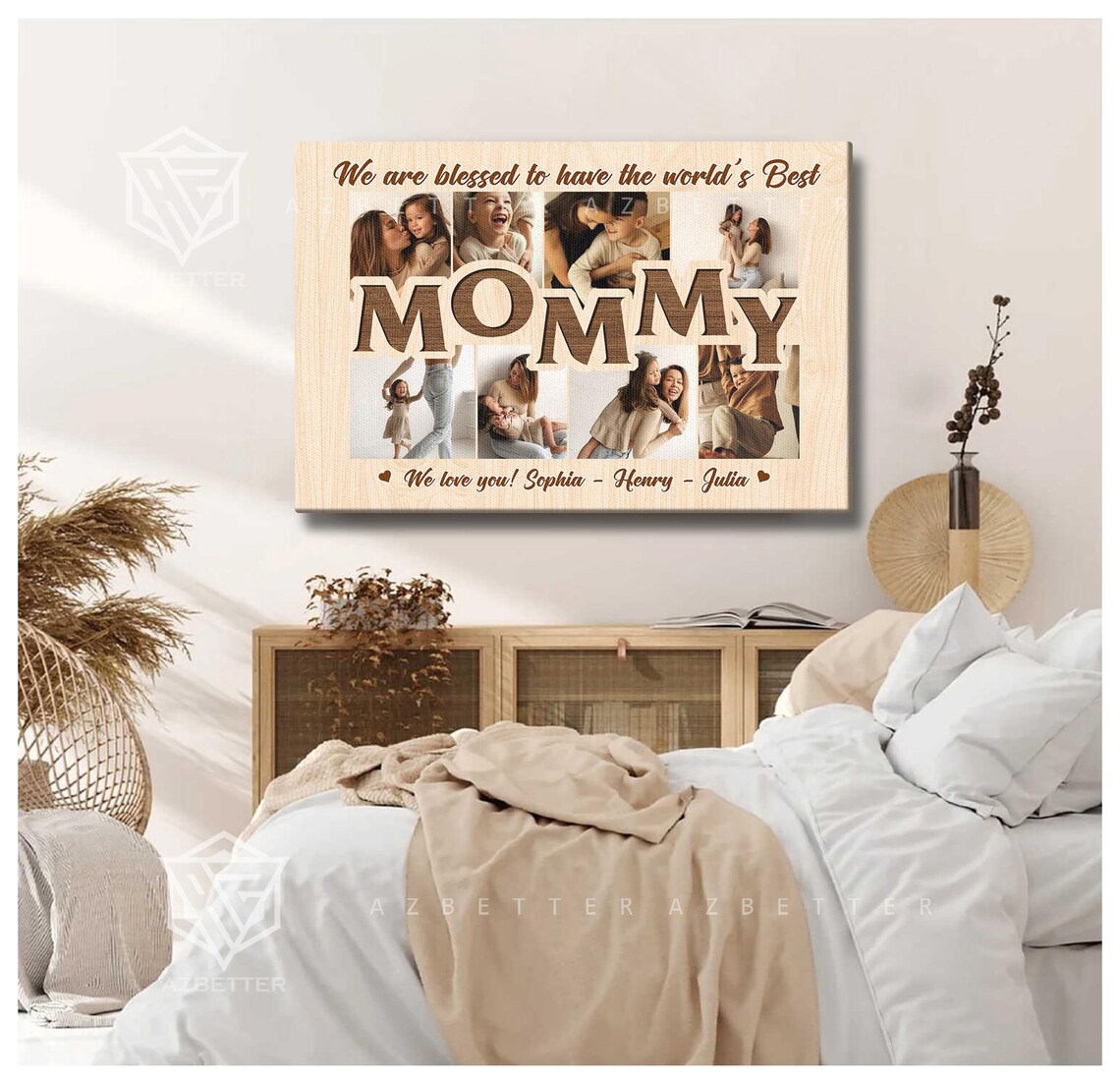 World's Best Mommy Photo Collage Blessed Mother's Day Gift Poster - Image 2
