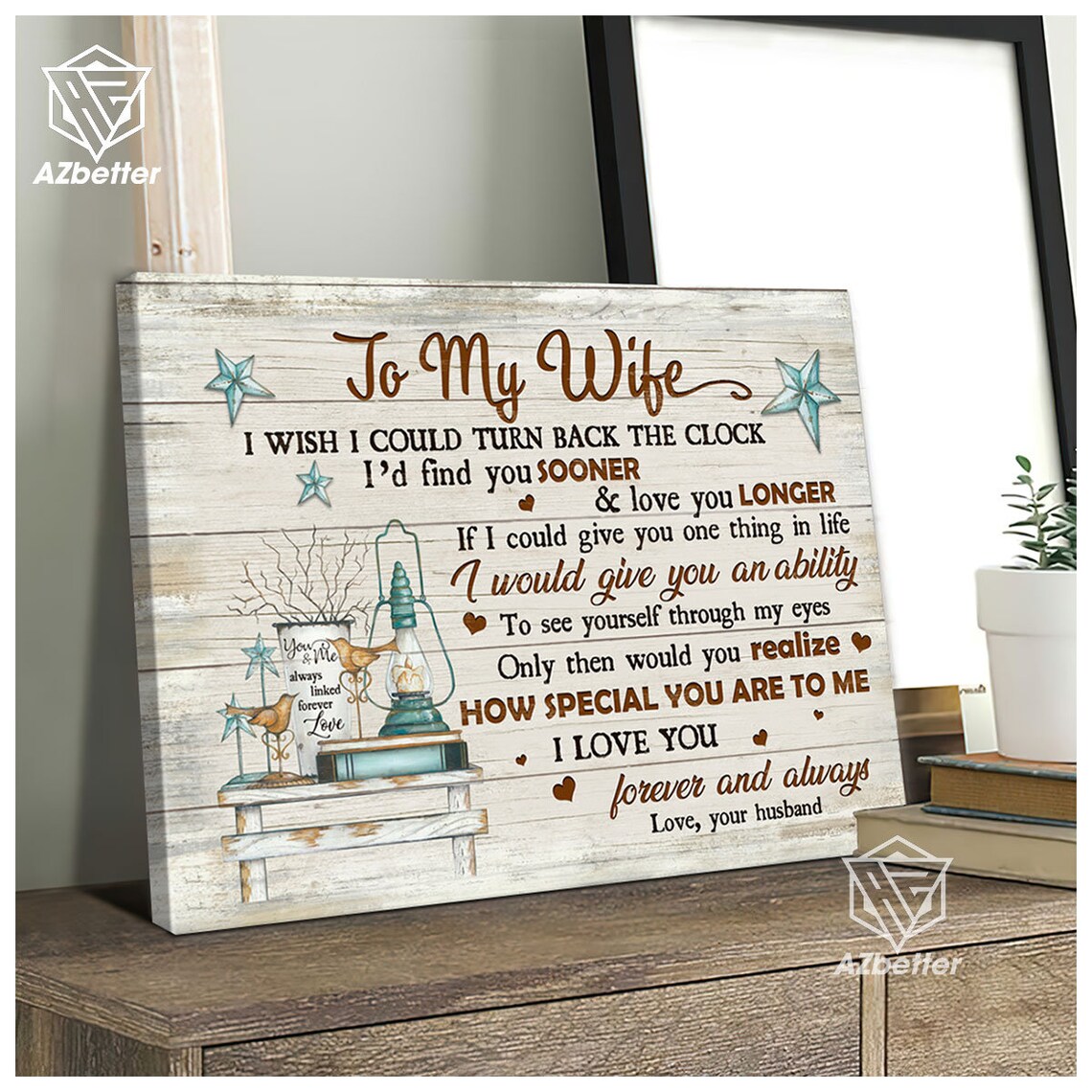 Lantern Birds To My Wife I'd Find You Sooner Love You Poster - Image 5