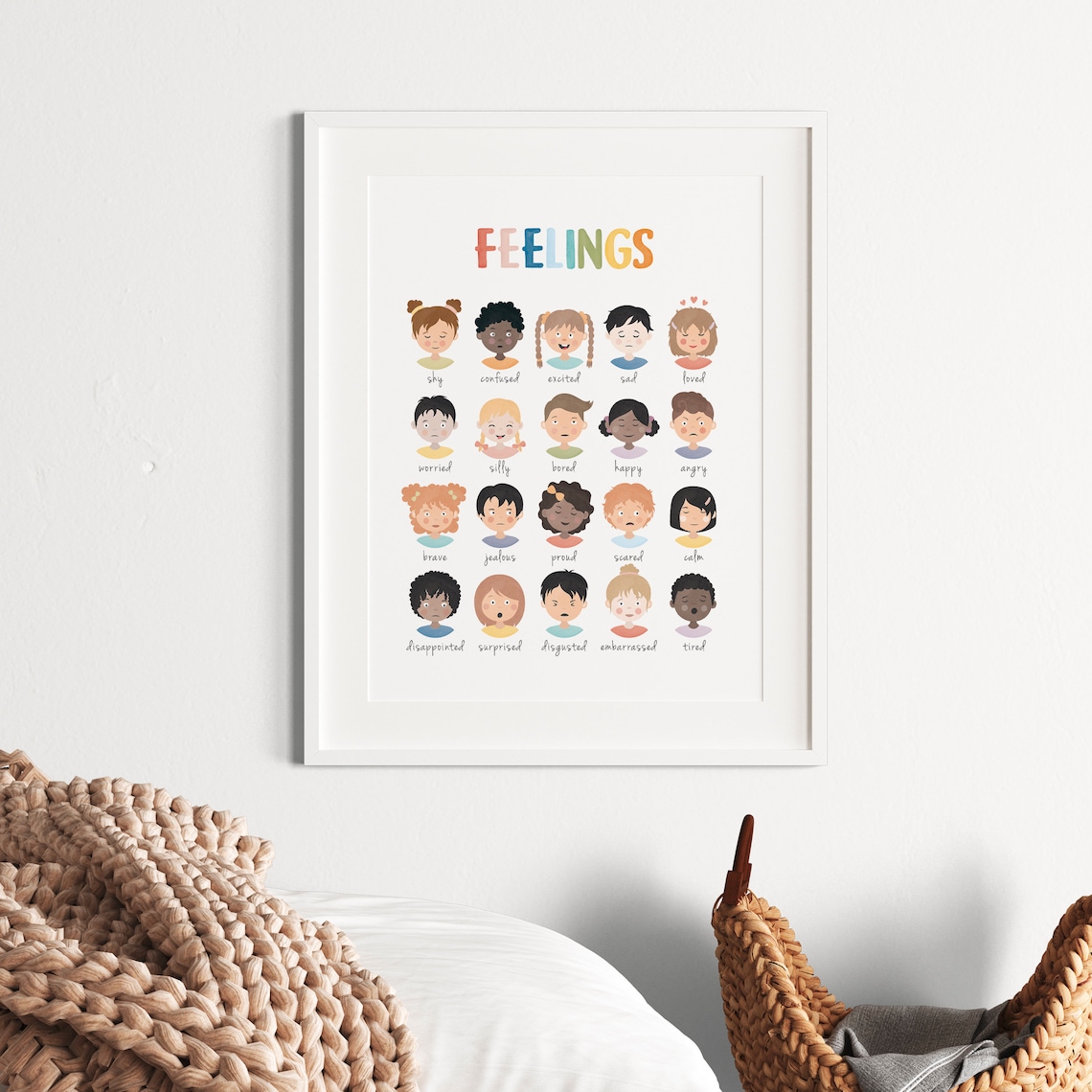 Rainbow Feelings Chart Art Print, School Counselor Decor - Image 6