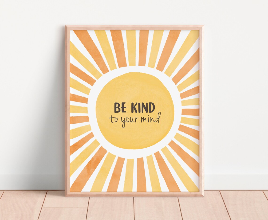 Be Kind To Your Mind Therapy Office Poster - Image 5