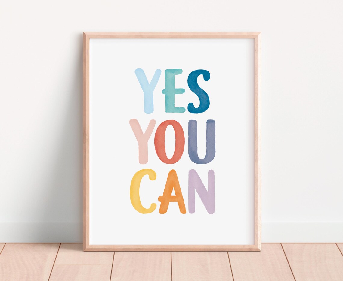 Yes You Can Poster, Kids Classroom Decor - Image 3