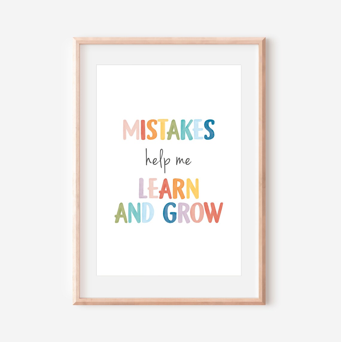 Mistakes Help Me Learn Poster, Growth Mindset Affirmations - Image 2