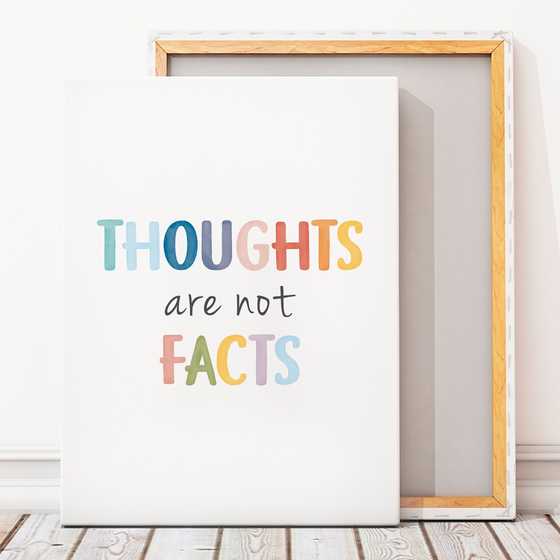 Thoughts Are Not Facts Poster, Positive Mindset Print