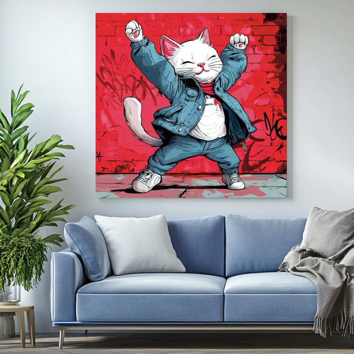 Rebel Cat Explosion, Pop Art Urban Decor - Image 2