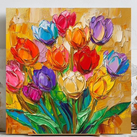 Tulip Print Poster, Botanical Wall Art Print