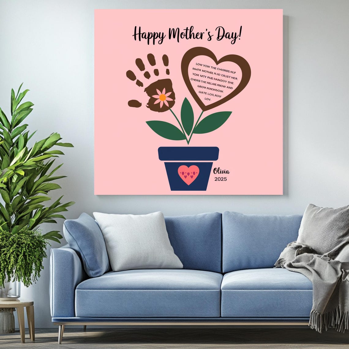 Mother's Day Handprint Personalised Mom Gift - Image 2