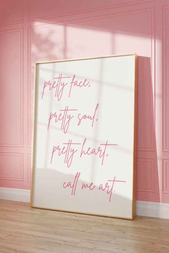Girly Quote Poster, Trendy Room Decor
