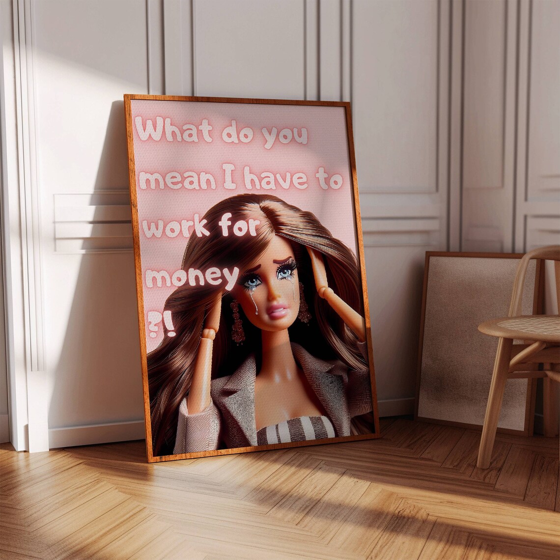 Funny Fashion Doll, Girly Wall Art Print