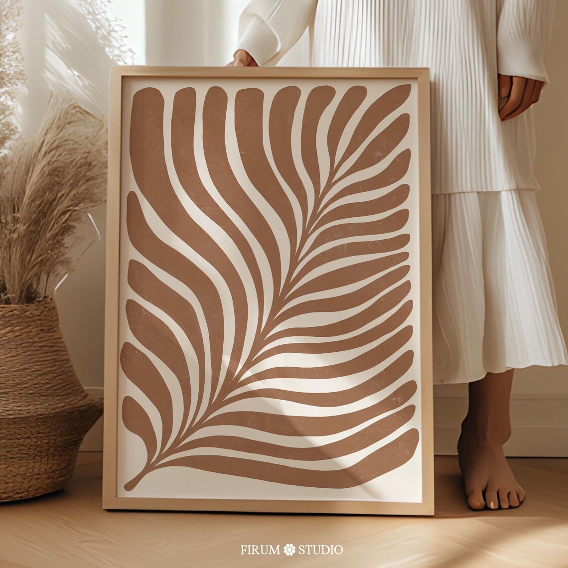 Organic Minimalist Neutral Botanical Art Print - Image 2