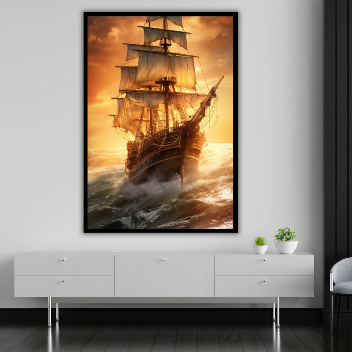 Coastal Ship Nautical Beach House Decor - Image 5