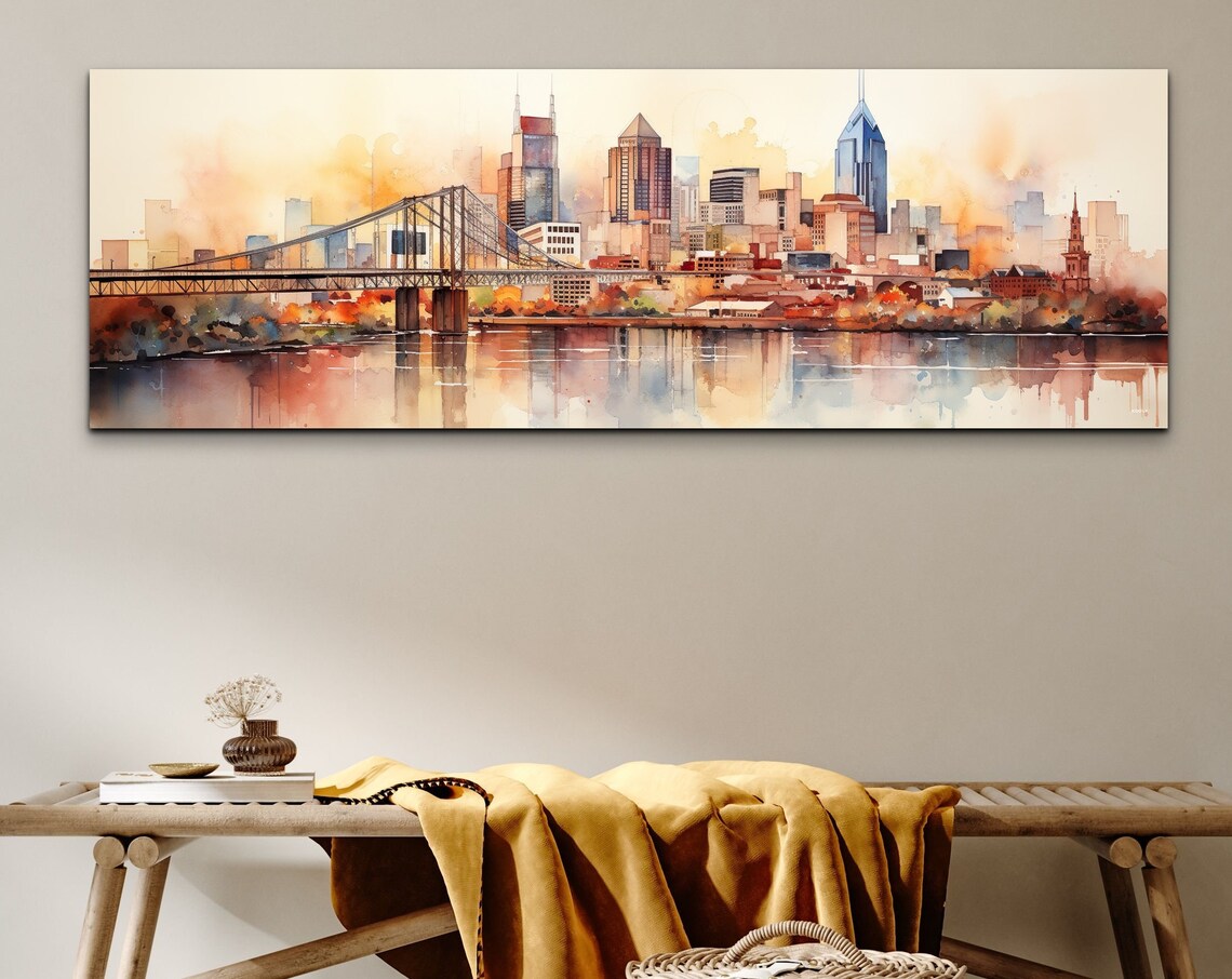 Nashville Skyline Panoramic Poster Print