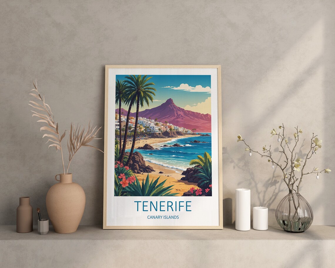 Tenerife Print Tenerife Wall Art Tenerife Poster Canary Islands Print Spain Print Tenerife Travel Print Spanish Prints Travel Gift - Image 4