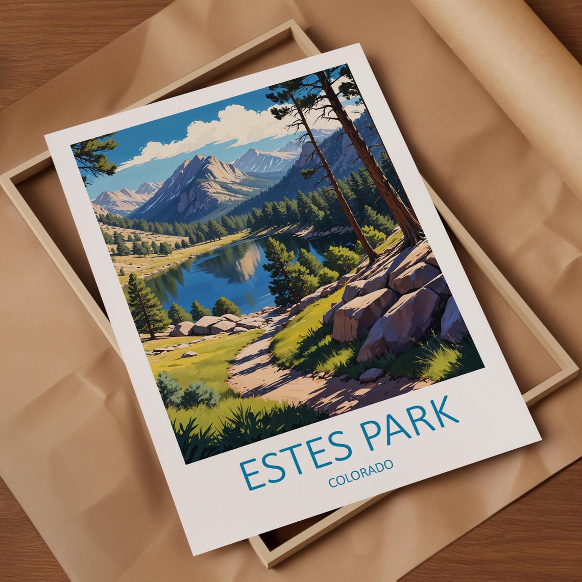 Estes Park Print Estes Park Art Estes Park Colorado National Park Poster Colorado Art Colorado Wall Art Estes Park Travel Print Usa - Image 4