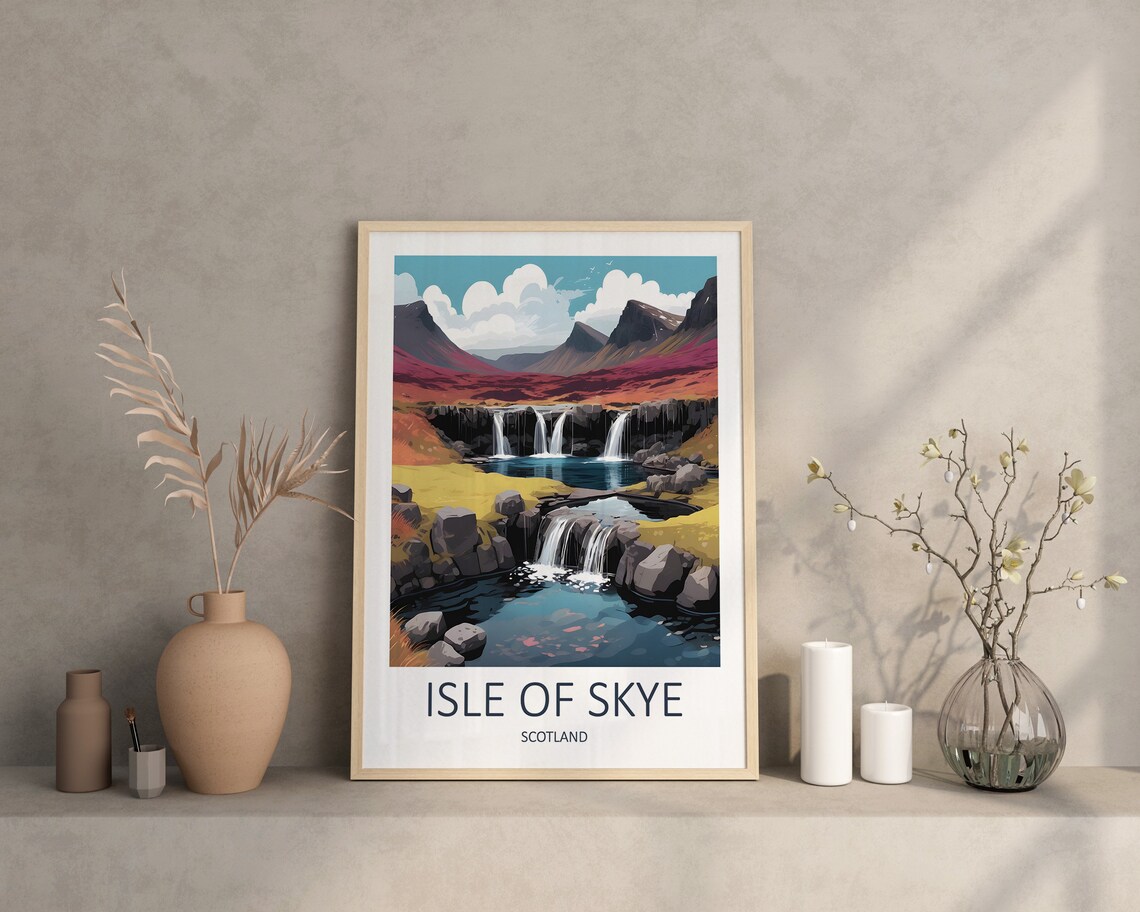Isle of Skye Scotland Waterfalls and Pools in Autumn Colors Poster - Image 3