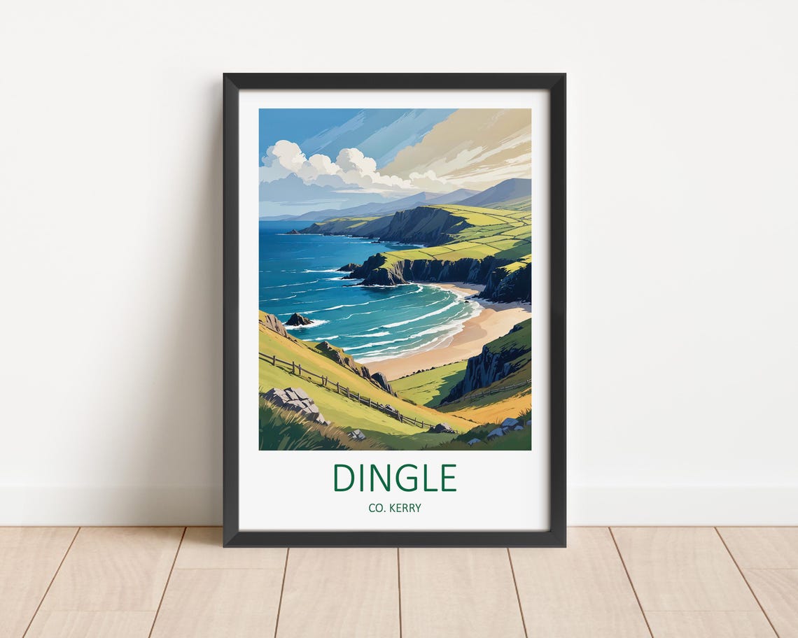 Dingle Peninsula County Kerry Ireland Atlantic Coast Travel Poster