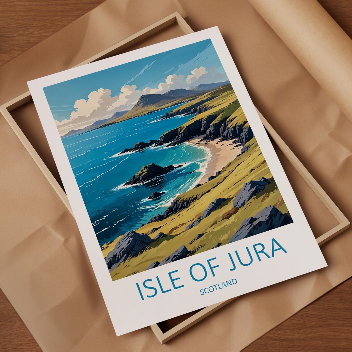 Isle of Jura Scotland Rugged Coast Golden Hills Scenic Travel Poster - Image 4