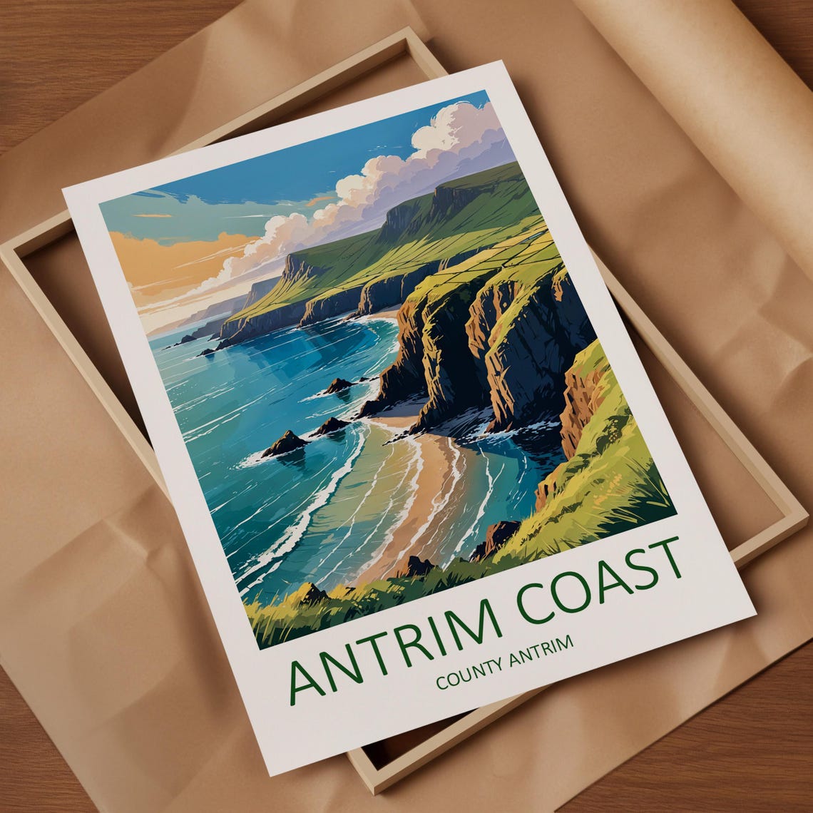 Antrim Travel Print Wall Art Ireland Home Decor County Antrim Poster Northern Ireland Travel Gift Art Lover Irish Prints Coastal Landscape - Image 4