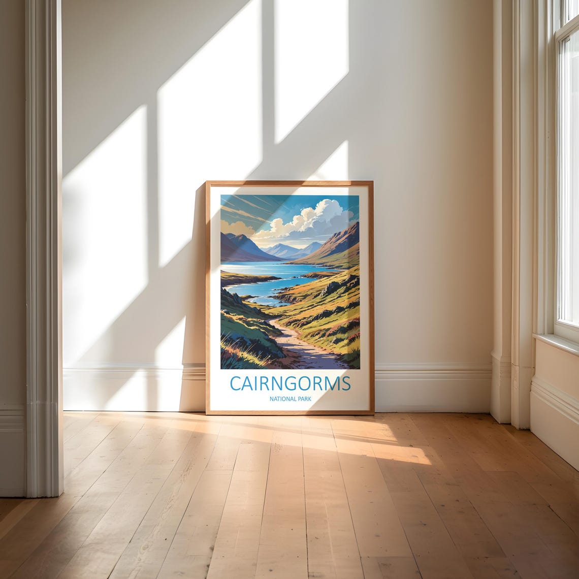 Cairngorms National Park Scotland Mountain Lake Trail View Poster - Image 6