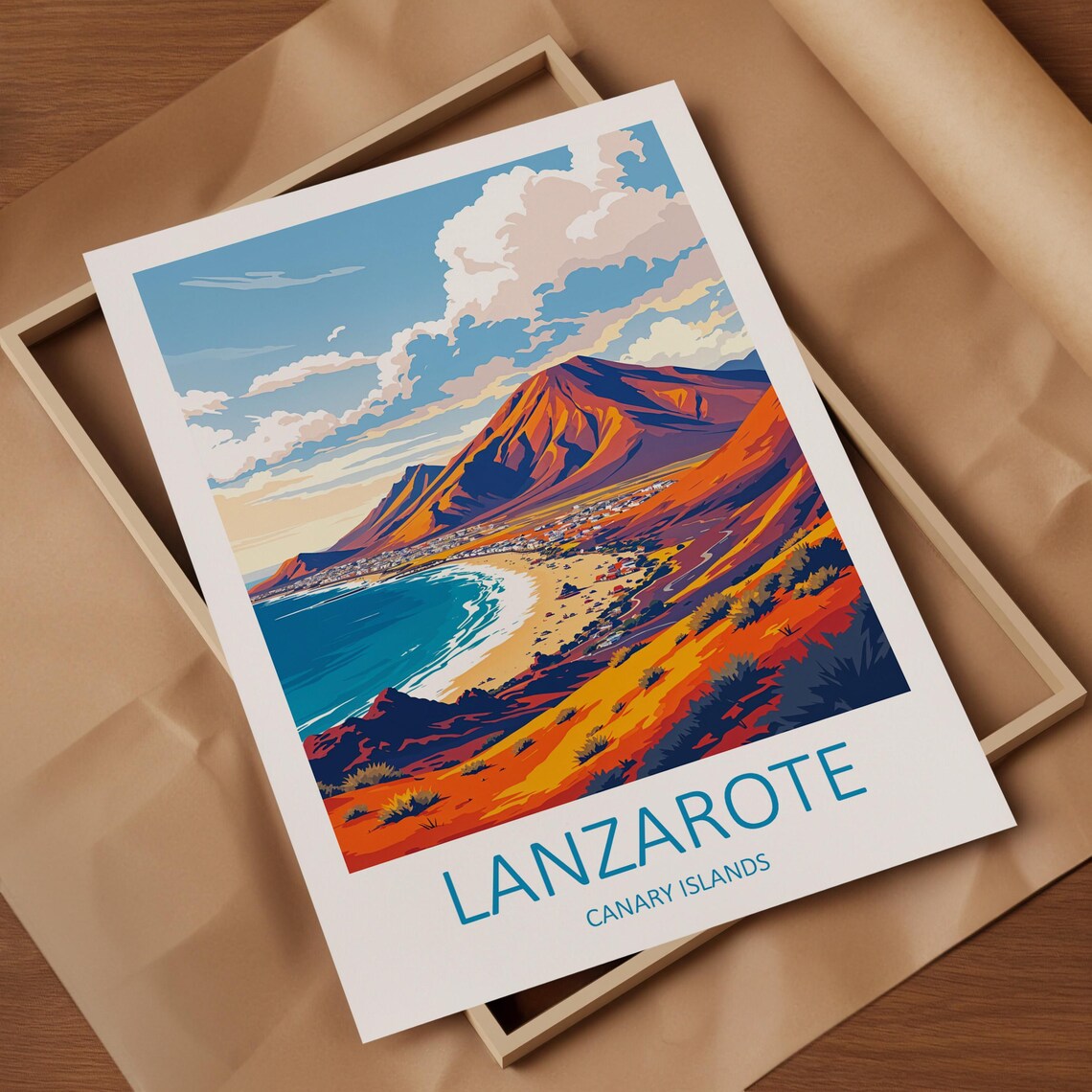 Lanzarote Travel Print Lanzarote Wall Art Canary Islands Print Lanzarote Poster Spain Print Lanzarote Gifts Spanish Print Travel Wall - Image 4