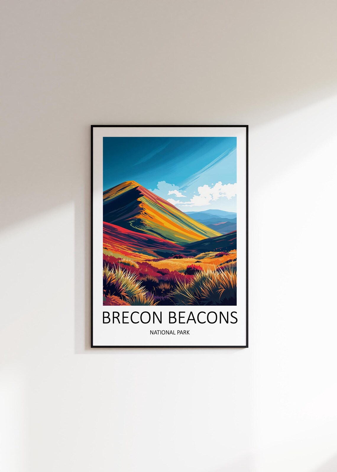 Brecon Beacons Wales Mountain Ridge in Rich Autumn Colors Poster - Image 3