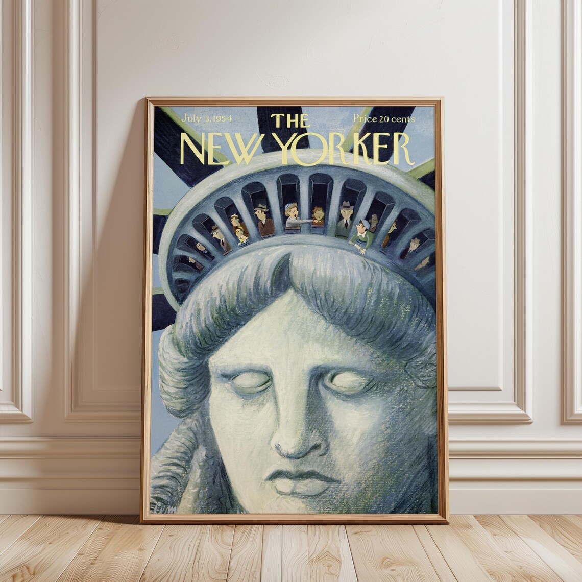 The New Yorker Magazine Cover Poster July 3 1954 Statue Liberty
