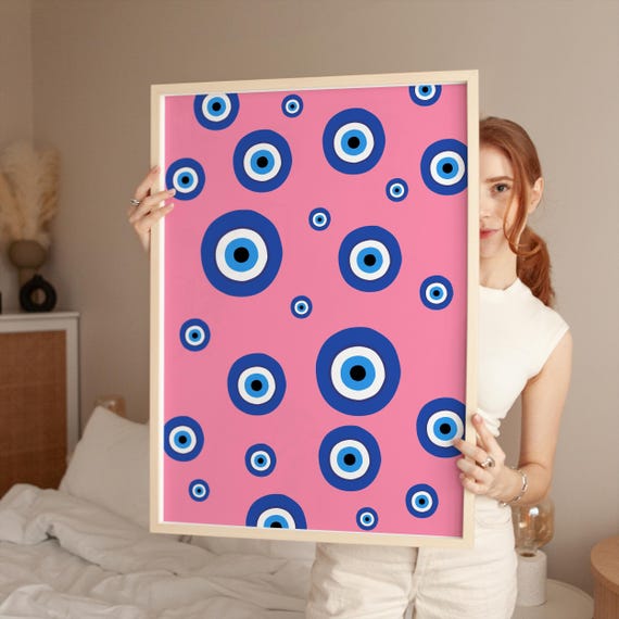 Evil Eye Pattern Wall Art Print