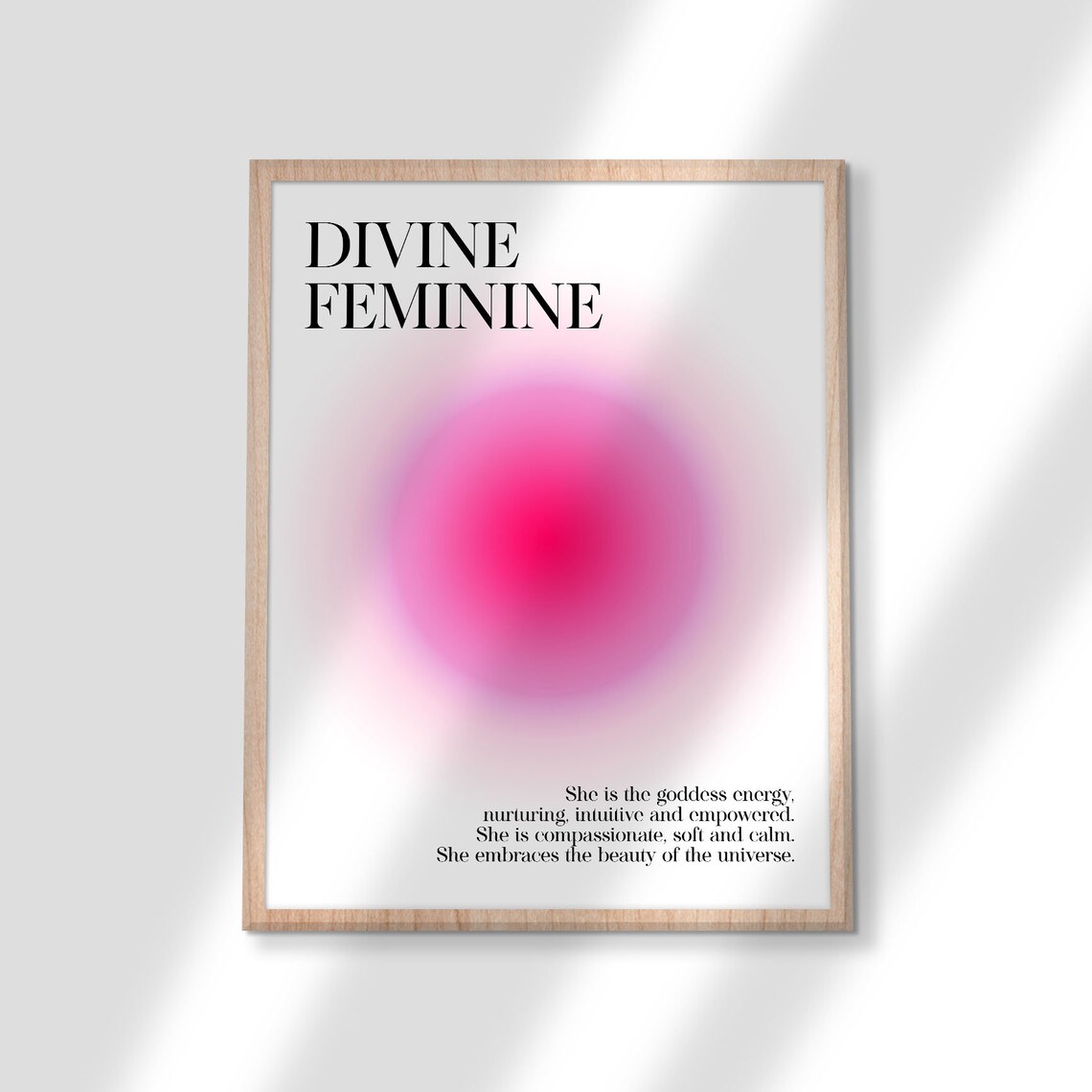 Divine Feminine Pink Aura Energy Spiritual Goddess Self Love Poster - Image 2