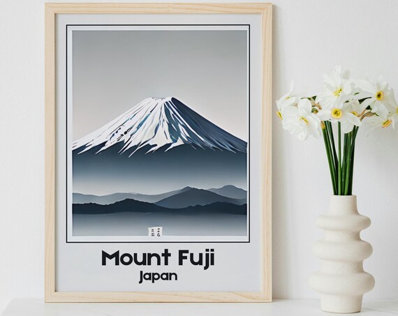 Mount Fuji Travel Print Kitchen Decor Wall Art Japan Poster Mountain Wall Art Japan Travel Gift Japanese Decor Poster Kitchen Gift Idea