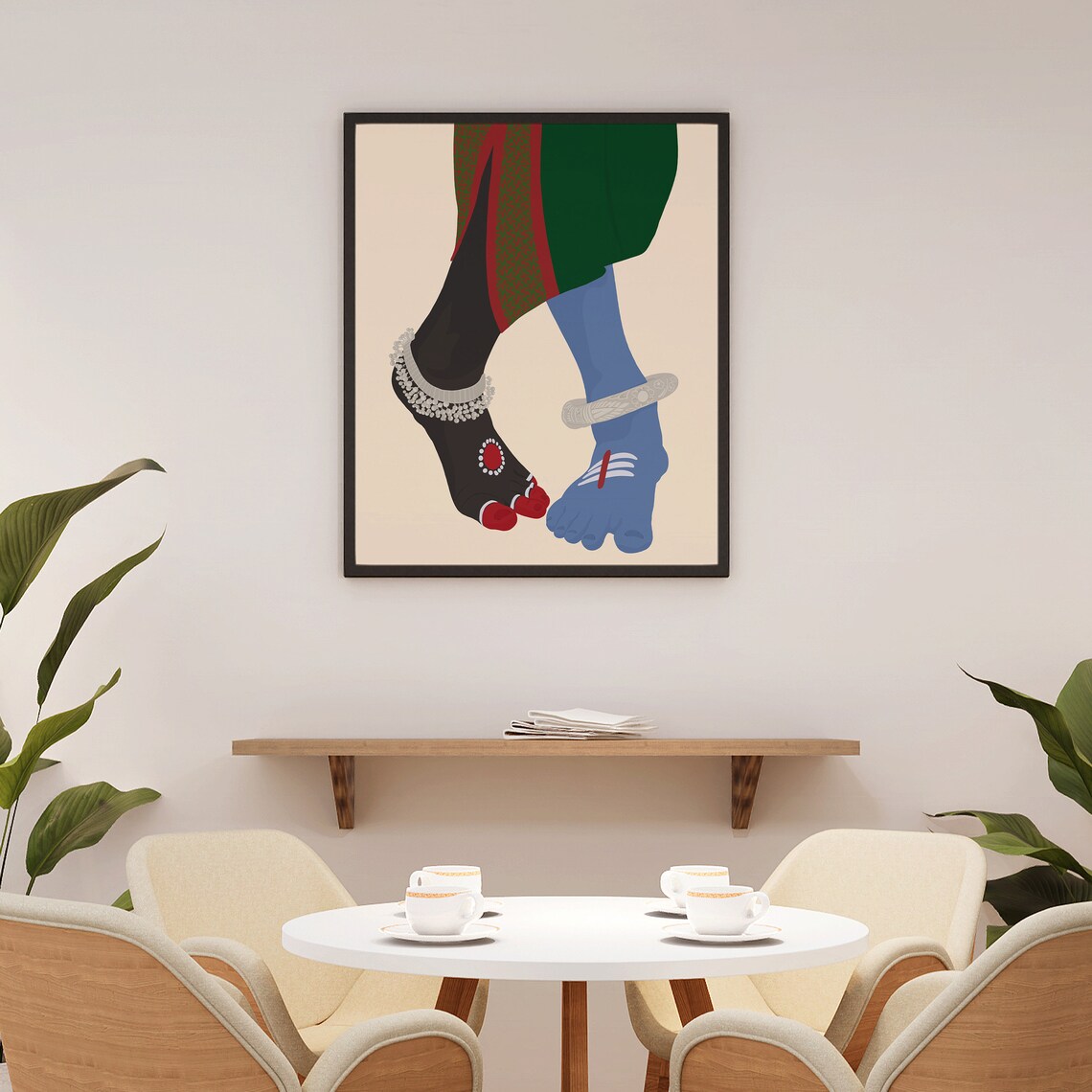 Kali And Shiva Dancing Feet Art Print, Hindu Decor - Image 5