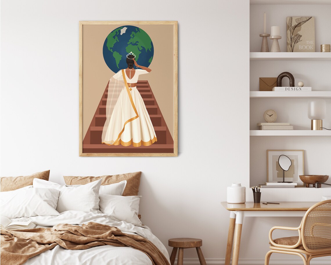 Powerful Indian Women Boss Lady, Desi Art Print - Image 3