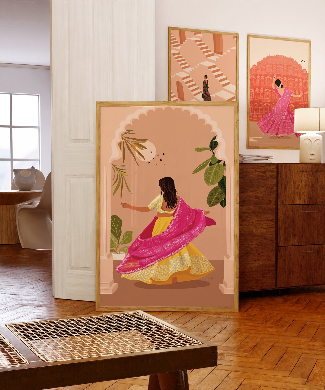 Indian Desi Art Print, South Indian Tamil Girl - Image 4